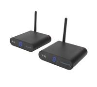 VBESTLIFE Transmisor AV Inalámbrico, Receptor Transmisor con Pantalla Digital y Alcance de 200 M, para Transmisión de Audio y Vídeo PAL NTSC, Plug & Play (Enchufe de la UE)