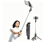 VBESTLIFE Trípode para Teléfono Selfie Stick, Soporte de Metal ABS Portátil Extensible de 3.3 Pies con Control Remoto Inalámbrico, para Teléfonos Inteligentes de 2.36 a .54 Pulgadas de