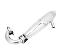 VBESTLIFE Tubo de Escape para Camión de Aceite 1/8 RC, Tubo Antideformación de Aleación de Aluminio para Coche de Control Remoto, con Soporte de Abrazadera para una Fácil Instalación, para Coche de