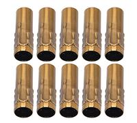 VBESTLIFE Tubo de Metal E14 de Alta Calidad, 10 Uds., para Base de Lámpara de Vela, 25x80mm, Hermosos Accesorios de Iluminación para Luces de Vela (Bronce dorado)