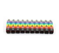 VBESTLIFE Tubo Marcador de Cables Brillante con Tamaño Preciso para Cables Codificados por Colores de 2,5 Mm² para Diámetro de 3,0 a 4,0 Mm (#4)