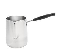 VBESTLIFE Turca, Calentador de Estufa de Acero Inoxidable 304 con Mango de Madera, Boquilla en Forma de Pico de águila para Derretir Leche, Mantequilla, Chocolate y Calentar salsas. (350ML)