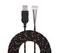 VBESTLIFE USB Cable de Repuesto para Kana Mouse, 2.2 Metros (Negro + Blanco)