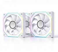 VBESTLIFE Ventilador ARGB PWM para Prism 5Pro, Ventilador de Caja de PC de 120 Mm con Efectos ARGB Fluidos, Conector de 4 Pines y 3 Pines para Refrigeración de CPU GPU de Alto Rendimiento