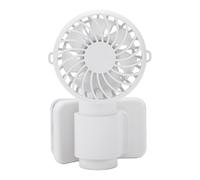 VBESTLIFE Ventilador de Abrazadera de Mano para Escritorio, Recargable por USB, ángulo Ajustable de 90°, Ventilador de Clip Multifuncional para Viajes de Oficina, Batería de 1000 MAh, Diseño Blanco