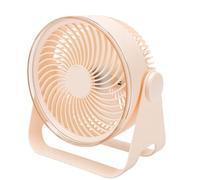 VBESTLIFE Ventilador de Circulación de Aire, 5 Velocidades, Escritorio Recargable con Inclinación de 90°, Ventilador Personal USB Silencioso con Luz Nocturna LED para Dormitorio, Hogar y