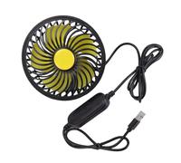 VBESTLIFE Ventilador de Coche Alimentado por USB para Ventilación de Aire Montada, Giratorio de 360°, Ventiladores Portátiles con Clip de Refrigeración que Soplan Aire Frío, para