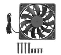 VBESTLIFE Ventilador de CPU de 120 Mm, Ventilador de Computadora Silencioso PWM de 4 Pines con Diseño de Doble Rodamiento, hasta 2500 RPM, para Carcasa de PC