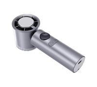 VBESTLIFE Ventilador de Mano con Refrigeración por Hielo, Ventilador de Mano Recargable para Verano Al Aire Libre, Pantalla Digital Ajustable de 5 Velocidades, Personal Compacto, USB Plegable para