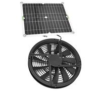 VBESTLIFE Ventilador de Panel Solar, Reduce la Temperatura Interior, con una Malla de Protección de Metal, para Acampar, Caravana, Yate, Casa de Perro, Casa de Pollo, Ventilador