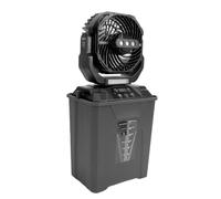 VBESTLIFE Ventilador Nebulizador Portátil para Camping, con 5 Velocidades Oscilantes, 4 Modos de Pulverización, 3 Iluminación, Tanque de Agua de 7L, Recargable 20000mAh (BLACK)
