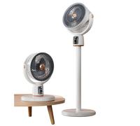 VBESTLIFE Ventilador Oscilante de Pie, 12 Velocidades USB Recargable con Control Remoto, Temporizador de 12 Horas, Oscilación 3D, Batería de 8000 MAh para Dormitorio