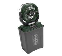VBESTLIFE Ventilador Portátil con Nebulizador, Iluminación LED, 12V, para Camping, Playa, Jardín (DE verde)