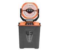 VBESTLIFE Ventilador Portátil con Nebulizador, Iluminación LED, 12V, para Camping, Playa, Jardín (ORANGE)
