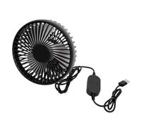 VBESTLIFE Ventosa para Ventilador de Coche USB, Motor Silencioso sin Escobillas de 3 Velocidades, Ventilador de Refrigeración Portátil con Inclinación Ajustable Alimentado por USB para Salpicadero