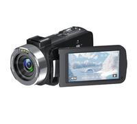 VBESTLIFE Videocámara 4K, Cámara Vlog UHD de 80MP con Zoom Digital de 18x, Pantalla de Rotación de 270° de 3", Videocámara de Viaje con Flash LED