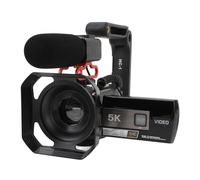 VBESTLIFE Videocámara 5K, 56MP UHD WiFi IR Visión Nocturna Vlogging Cámara para Youtube, Cámara con Zoom Digital 16X con Micrófono Externo, Parasol, Estabilizador, Control Remoto