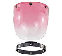 VBESTLIFE Visera de Casco Abierto Casco de Motocicleta Visera de Burbuja Accesorio para Cascos de Motocicleta (Rosa)