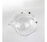 VBESTLIFE Visera para Casco de Cara Abierta, Escudo de Burbujas para Motocicleta con Protección UV a Prueba de Viento, Visera de Policarbonato con 3 Broches para Cascos 3/4, Retro de Amplio Campo de