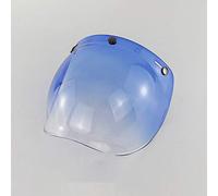 VBESTLIFE Visera para Casco de Cara Abierta, Escudo de Burbujas para Motocicleta con Protección UV a Prueba de Viento, Visera de Policarbonato con 3 Broches para Cascos 3/4, Retro de Amplio Campo de