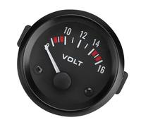 VBESTLIFE Voltímetro Medidor de Voltaje Calibre 8-16 V, 2.047 in, 2 Pulgadas, Voltímetro Universal de 12 V para Coche con Carcasa de Aluminio, Indicador de Panel de 12 para Coche, Camión, RV,