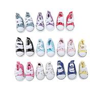 VBESTLIFE Zapatos de Lona de Muñeca Articulada con Bola de Moda, 10 Pares de Parte Inferior de Goma con Diseño Antideslizante para Muñecas de Escala 1/6, Mano de Obra Exquisita