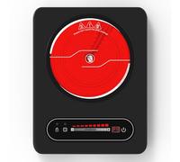VBGK Placa Vitrocerámica Portatil 2000W, Placas de Induccion con Indicador de Alta Temperatura, Controles Táctiles, Bloqueo para Niños, 9 Niveles de Potencia, Cocina de Cerámica para Todas Ollas