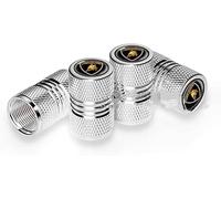 VBGPWAD 4 Tapas Antipolvo para Ruedas de Coche para Lamborghini Countach LPI 800-4 2021, Car Tyre Valve Caps Dust Covers Tapas de Válvula de Auto,A