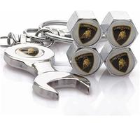 VBGPWAD 4 Tapas Antipolvo para Ruedas de Coche para Lamborghini Countach LPI 800-4 2021, Car Tyre Valve Caps Dust Covers Tapas de Válvula de Auto