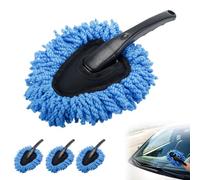 VBGURR Juego de 4 plumeros para coche, para interior de coche, microfibra, plumero universal pequeño, color azul