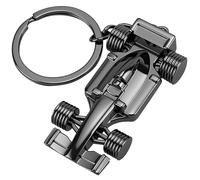 VBGURR Llavero de metal modelo de carreras 3D, llavero plateado de coche F1 para hombres, mujeres, niños y fanáticos de las carreras, regalo creativo y resistente de Fórmula 1 para Navidad, cumpleaños