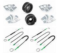 VBHdtE Elevador ventanilla coche 2x Kit de reparación elevalunas delantero izquierdo y derecho para BMW Serie 3 E46 01-05 Botonera Elevalunas