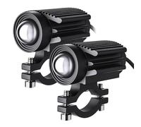VBHdtE Faros delanteros Luz LED para motocicleta de 60 W, delantera auxiliar todoterreno, 6000 lm, K/3000 K, interruptor 3 vías(2PCS)