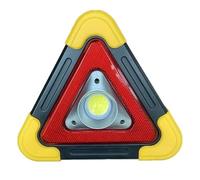 VBHdtE Triángulo de señalización Luz de Advertencia Triangular en Carretera lámpara de Alarma de avería de Emergencia de Seguridad luz Intermitente portátil en la Mano(1 Lamp Solar Energy)