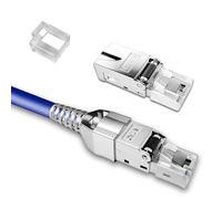 VBK Conector Rj45 Cat7, Transmisión De 10 Gbps Red 5g, Antiinterferencias, Sin Compresión, Estándar T568b, Compatible Con Conmutador Router, Sin Herramientas, Instalación Rápida, 2 Unidades