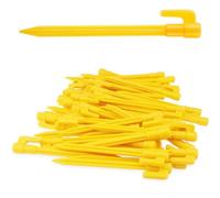 VBKITW 20x Piquetas de plástico - Anclajes de Suelo para Camping, jardín, Playa - con Orificio para Extractor