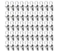 VBKITW Clips para Cortinas,50 Pcs Clips de Gancho de Acero Inoxidable, Clip Cortina de Metal Pequeños, Ganchoclips para Cortina de Ducha, para Decoración de Ventanas del Hogar, Fotos, etc