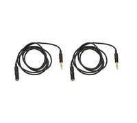 VBLKUYDPR 2 unidades de cable de extensión para auriculares de 3,5 mm macho a hembra, extensor de audio con jack auxiliar de 3,5 mm y conectores chapados en oro, cable trenzado de TPE de 3,3