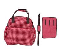 VBLKUYDPR Bolsa Plegable para Cuna, Bolsa para pañales de bebé con Gran Capacidad y múltiples Compartimentos, Organizador Plegable portátil para Cuna, Ideal para Viajes y Uso en Cochecito. (Roja)