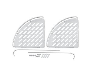 VBLKUYDPR Estante de Ducha de Aluminio de Doble Nivel, Estante esquinero para baño, toallero STO, Resistente y con Espacio para champú y mentiras