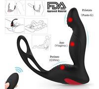 VBlosador con mando a distancia, 9 V, tesis Vespabrant Próstate Māssager G Spot Vigilador impermeable al agua Anāl para hombres mujeres y parejas, negro