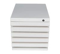 VBNCUUIOPO Archivador de carga de almacenamiento con archivador de bloqueo 5 cajón archivador oficina escritorio cajón organizador blanco