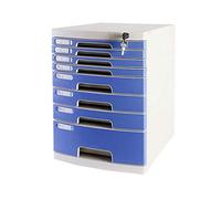VBNCUUIOPO Clasificadores de cajones de 8 capas con cerradura para escritorio, oficina, armario, periódicos, color azul (tamaño: 11.8 pulgadas, 15.8 x 17.2 pulgadas)