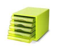 VBNCUUIOPO Gabinete archivador de escritorio archivador de 5 capas de plástico gabinete de archivos cajón gabinete de almacenamiento de oficina (color: verde Tamaño: 26 x 34 x 27,5 cm)