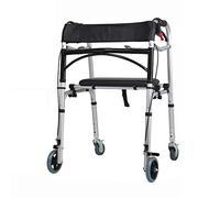 VBNCUUIOPO Walker - Bastón de cuatro ruedas para rehabilitación de ancianos y freno de mano, altura ajustable, antideslizante, con hospital