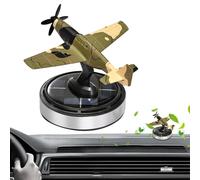 Vbnuyhim Ambientadores solares para coche,Aromaterapia para coche con energía solar rotativa - Decoración de perfume de coche de diseño de avión creativo,Perfume de coche giratorio de energía