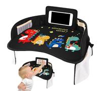 Vbnuyhim Bandeja de mesa de coche para asiento de coche | Mesa de almacenamiento de juguetes impermeable | Bandeja de aperitivos multifuncional pequeña para asiento de coche, mesa de