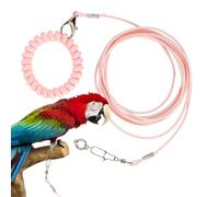 Vbnuyhim Cuerda voladora para pájaros, cuerda ligera para loros para mascotas para volar al aire libre, evita que se escape, juguete de entrenamiento para mascotas con anillo de muñeca para parques,