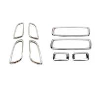 VBNYBA Accesorios Coche Compatible con Dodge para Journey para Fiat para Freemont 2014-2016 Marco Puerta Interior Coche Marco Ventana Vidrio Interruptor De Elevación Marco De Botón Embellecedor(8PCS)