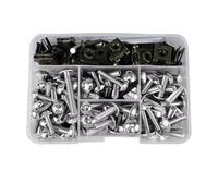VBNYBA Motocicleta Tornillo Compatible con CBR600RR ABS 2009-2014 para NC700S 2013 para NC700X 2012-2014 Kit Completo De Tornillos De Carenado De Motocicleta 177 Piezas(Silver)